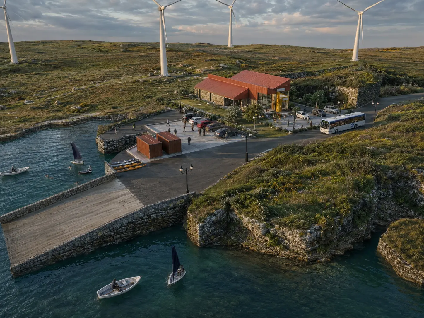 Commercial feasibility concept for a coastal development